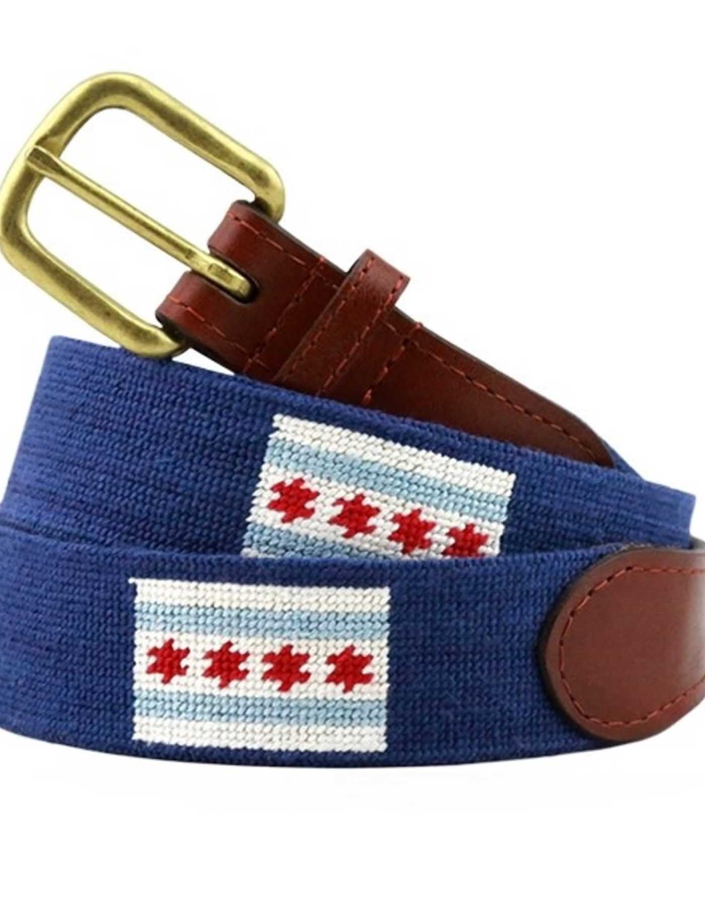 31 Chicago Flag Belt By Smather's & Branson, $205, Theinitiaqlchooice.com