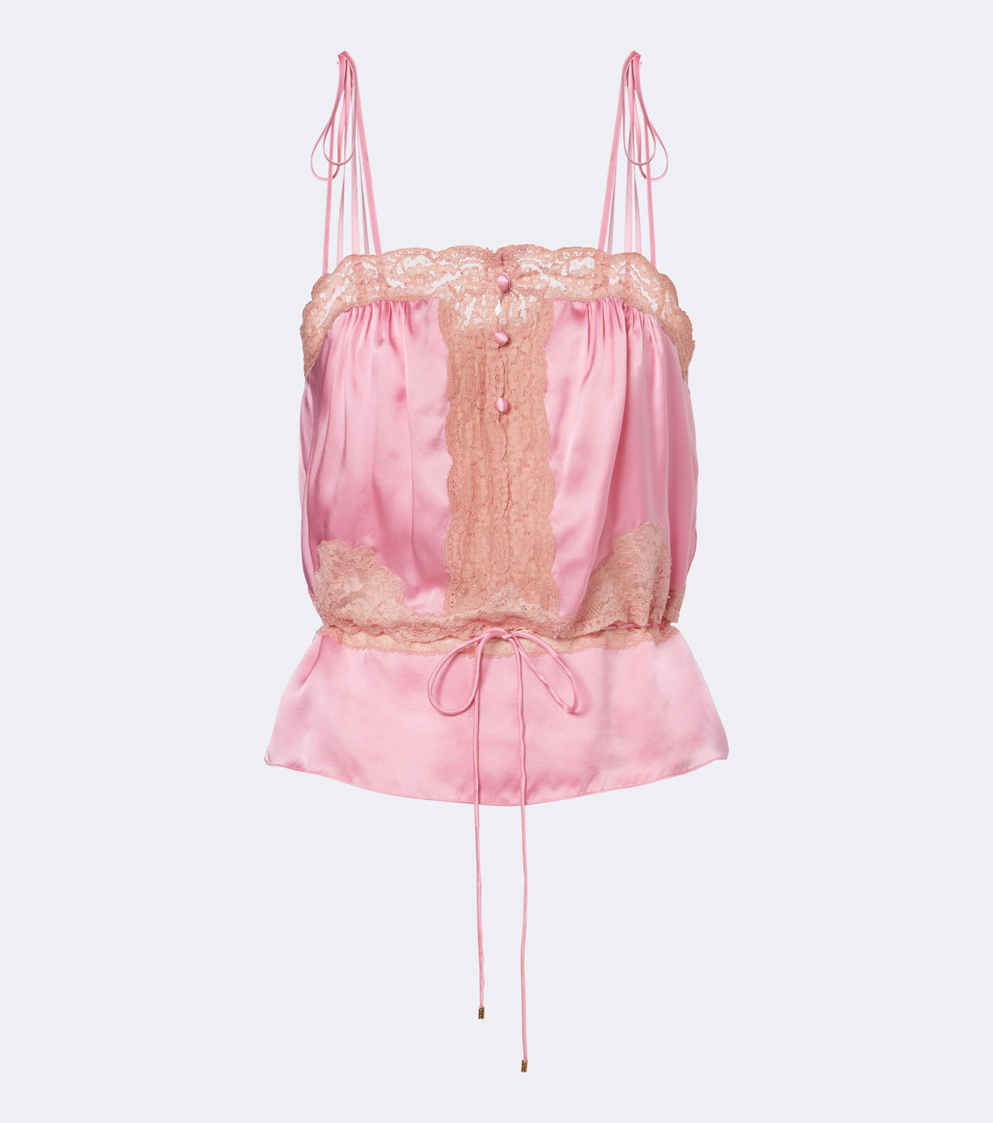 37 Chloé, Lace Trimmed Silk Satin Top, Mytheresa.com