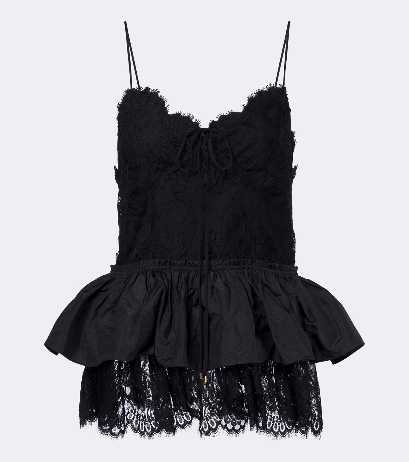 37 Chloé, Peplum Lace And Taffeta Top, Mytheresa.com