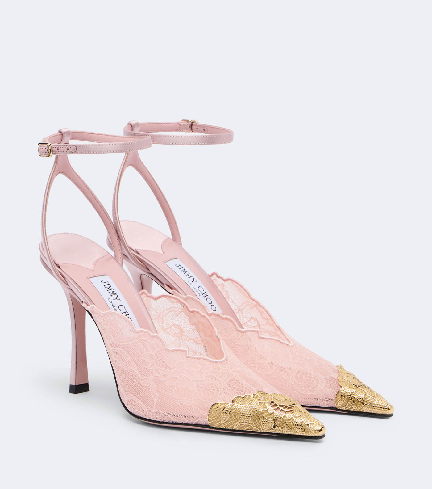 37 Jimmy Choo, Pink Faiz Lace Pumps, Mytheresa.com