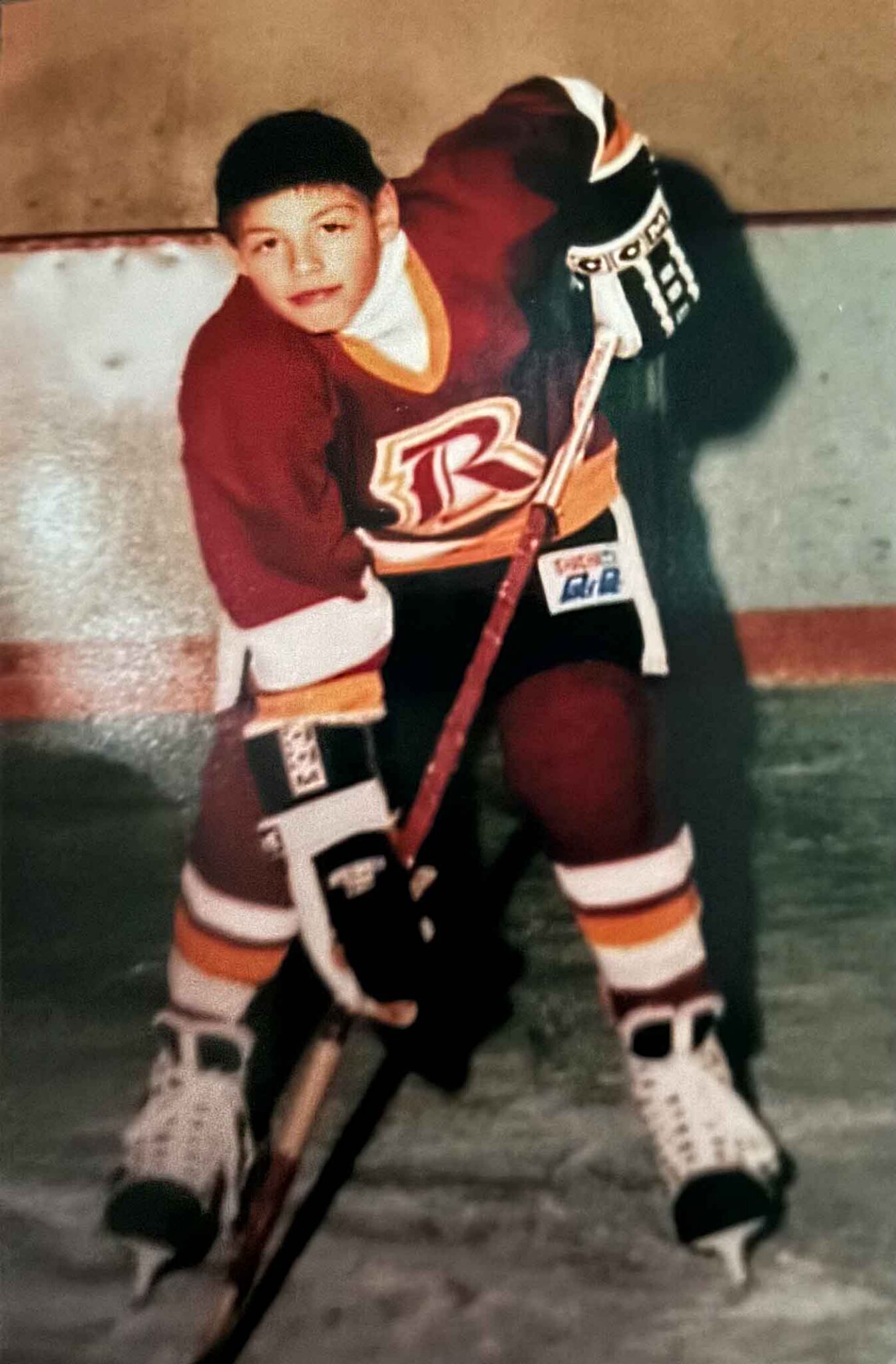 40 Brent Sopel Playing Hockey As A Youth.