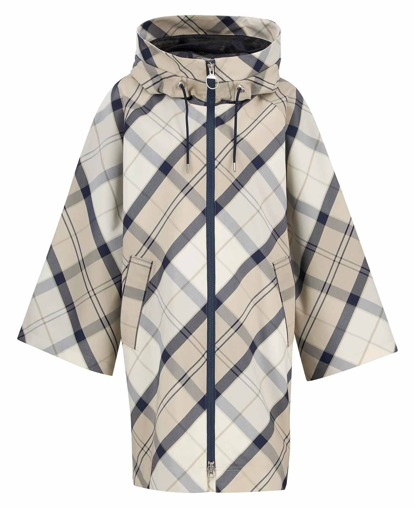 42 Barbour Kinsale Tartan Showerproof Cape, $425, Lilliealexanderboutique.com