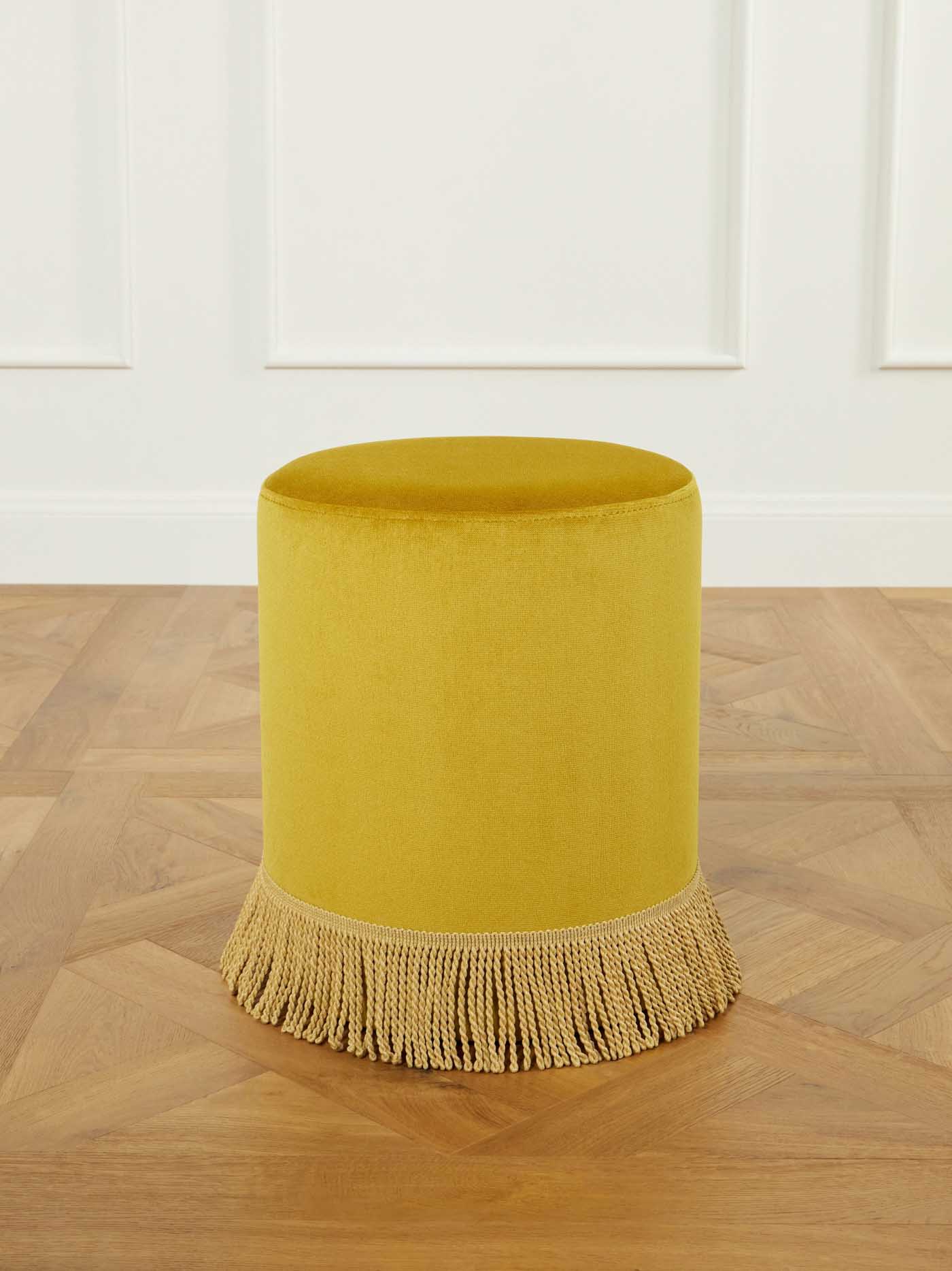 70 Six The Residence, Fringed Velvet Pouf, Net A Porter.com